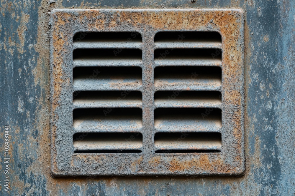 A vent is shown in a blue and brown color, generative ai image A vent is shown in a blue and brown color, generative ai image