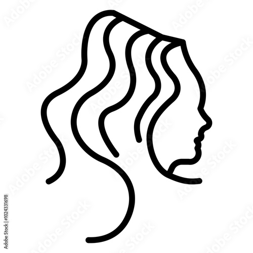 Hair Vector Icon Style