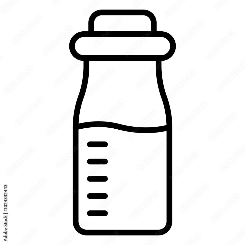 Milk bottle Vector Icon Style Milk bottle Vector Icon Style