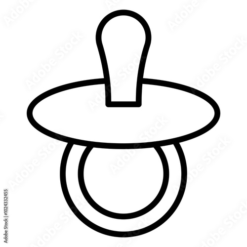 Pacifier Vector Icon Style