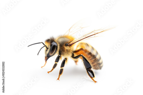 Bee isolated on white background