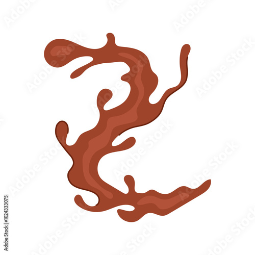 decadent chocolate splash cartoon. confection melt, drizzle ganache, truffle fondue decadent chocolate splash sign. isolated symbol vector illustration