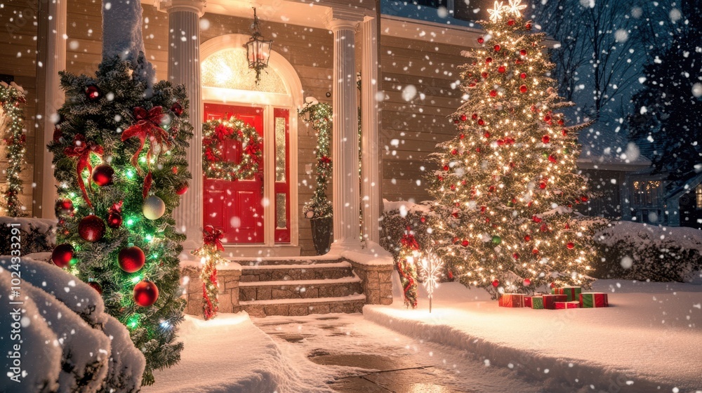 The Festive Christmas Front Porch The Festive Christmas Front Porch