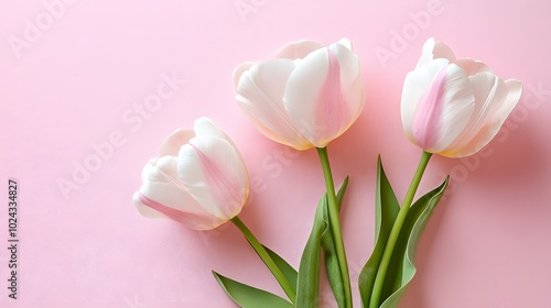 Images of tulips with pink tone give feeling of sweetness and romance, with a hint of calm and warmth. They can be used in designs to communicate emotions related to love, good wishes or celebrating.