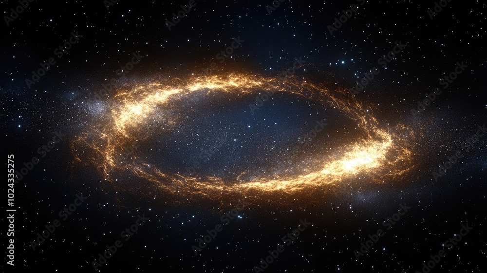 Obraz premium Galactic whirlpool of light illuminating the cosmos with swirling stars and cosmic dust, evoking a sense of wonder as celestial bodies dance in the vast night sky