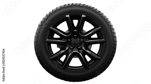 Wheels, tires and discs , Car tire isolated on white background