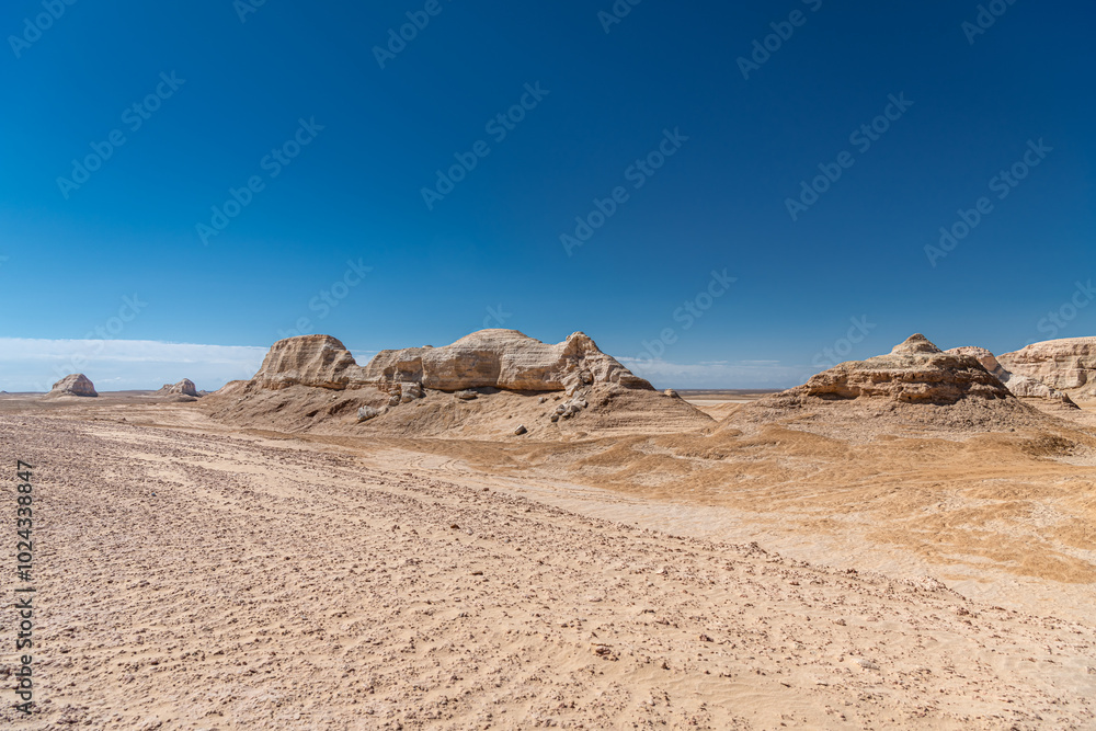 The national highway going along the yadan geological formation in Chinese Qinghai The national highway going along the yadan geological formation in Chinese Qinghai