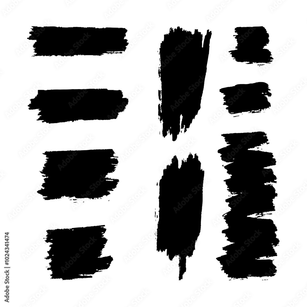 Brush strokes. Paint brush set. Grunge design element. Brush strokes. Paint brush set. Grunge design element.