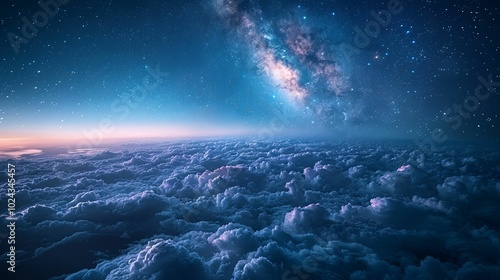 Milky Way Galaxy Over a Sea of Clouds