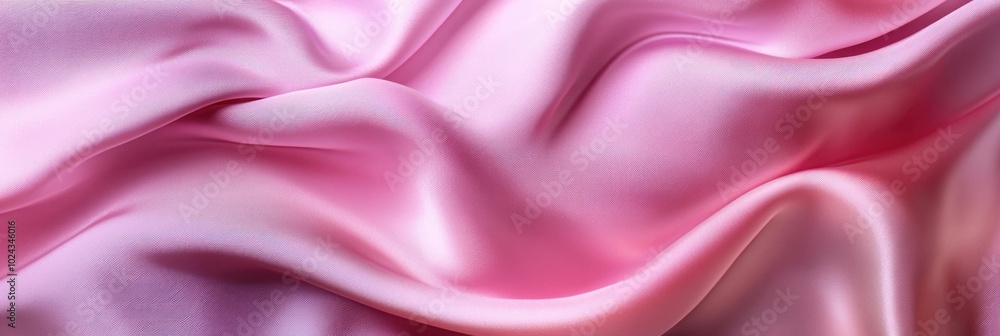 Elegant Pink Textile Art. Luxurious Ripple Folds on Colourful Smooth Surface Elegant Pink Textile Art. Luxurious Ripple Folds on Colourful Smooth Surface