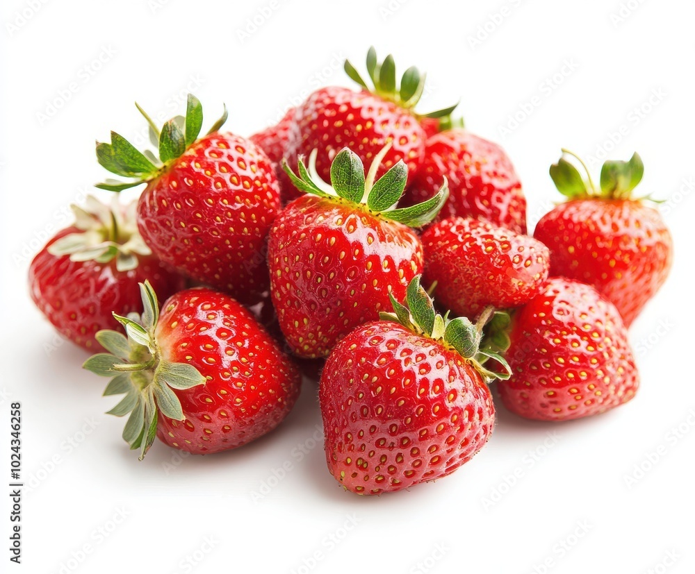 Bunch of strawberries isolated on the white background Bunch of strawberries isolated on the white background