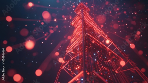 High-speed 5G internet technology background, futuristic and fast.






