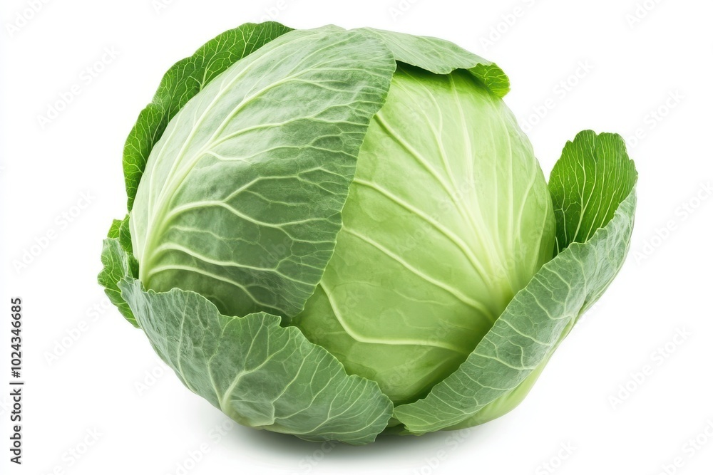 Cabbage isolated on white background, clipping path Cabbage isolated on white background, clipping path