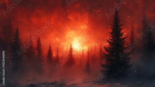 Christmas Art, Abstract Christmas background