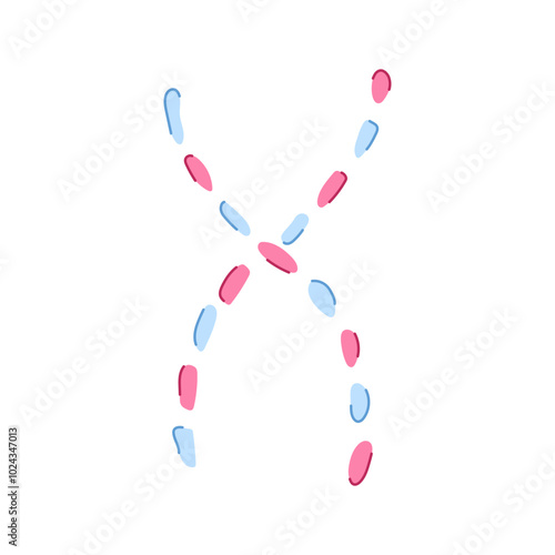 replication dna spiral cartoon. chromosomes sequence, mutation transcription, translation doublehelix replication dna spiral sign. isolated symbol vector illustration