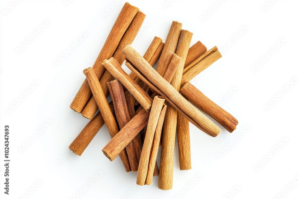 Cinnamon sticks isolated on white background Cinnamon sticks isolated on white background