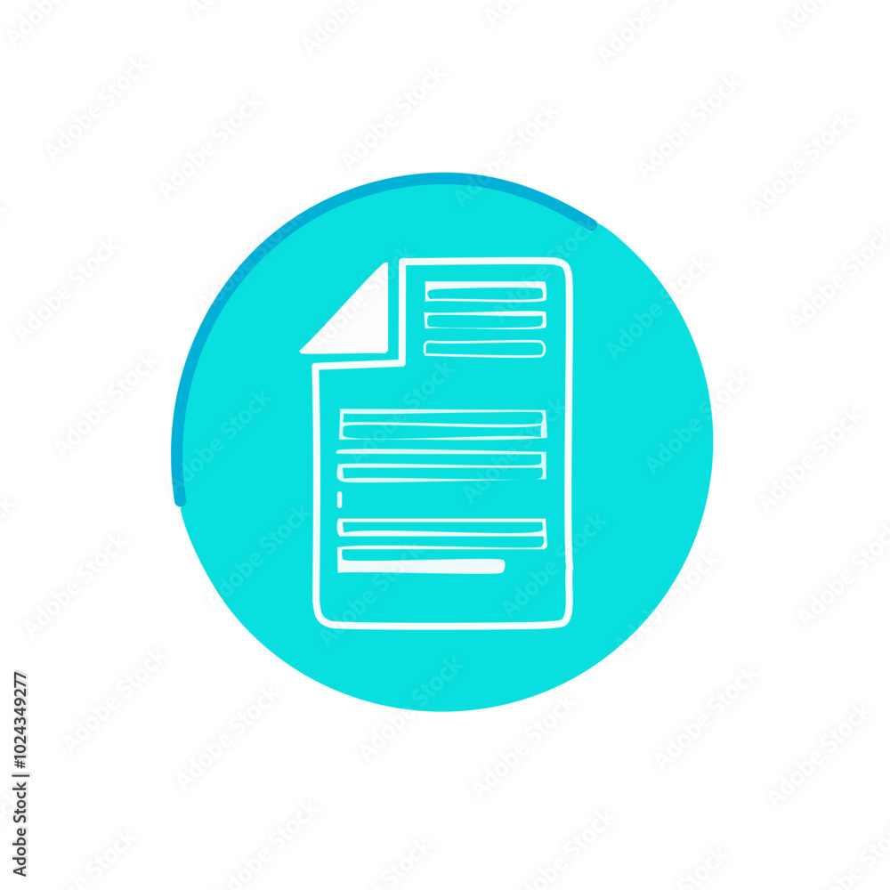 Document icon. Paper page sign. Flat design style. Document icon. Paper page sign. Flat design style.