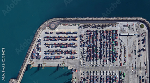 Valencia Port Aerial View, Mediterranean Hub in Spain