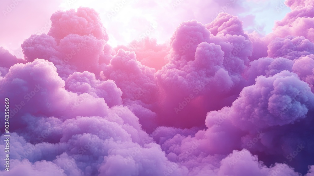 3D render depicting a cloudy sky filled with purple clouds creating an atmospheric and visually striking background 3D render depicting a cloudy sky filled with purple clouds creating an atmospheric and visually striking background