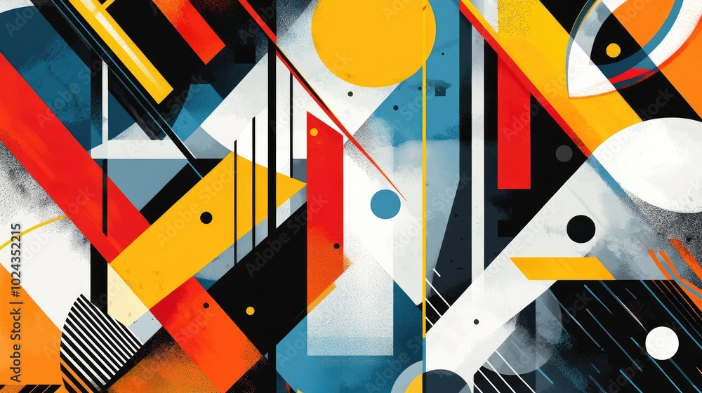 Abstract modern artwork featuring a unique composition of geometric shapes and elements Versatile geometric vector background suitable for web design business cards invitations posters and fashion Abstract modern artwork featuring a unique composition of geometric shapes and elements Versatile geometric vector background suitable for web design business cards invitations posters and fashion