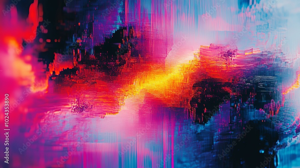 Abstract Digital Art with Red, Yellow, Blue, and Purple Hues Abstract Digital Art with Red, Yellow, Blue, and Purple Hues