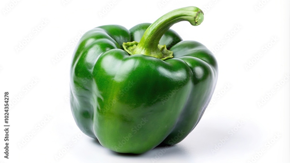 Sweet green pepper paprika isolated on white background with clipping path and full depth of field Sweet green pepper paprika isolated on white background with clipping path and full depth of field