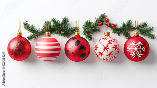 Festive collection of glass ornaments and holiday designs on soft velvet surface