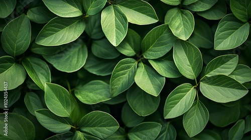 Lush Green Foliage with Intricate Leaf Veins