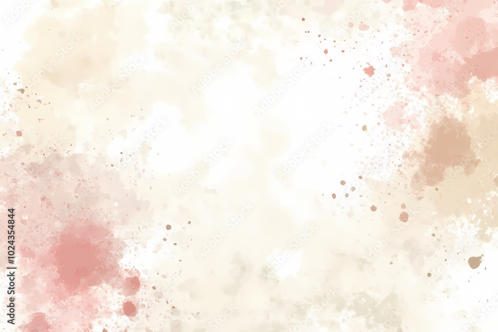 Fototapeta premium Abstract Rustic Watercolor Design in Muted Tones