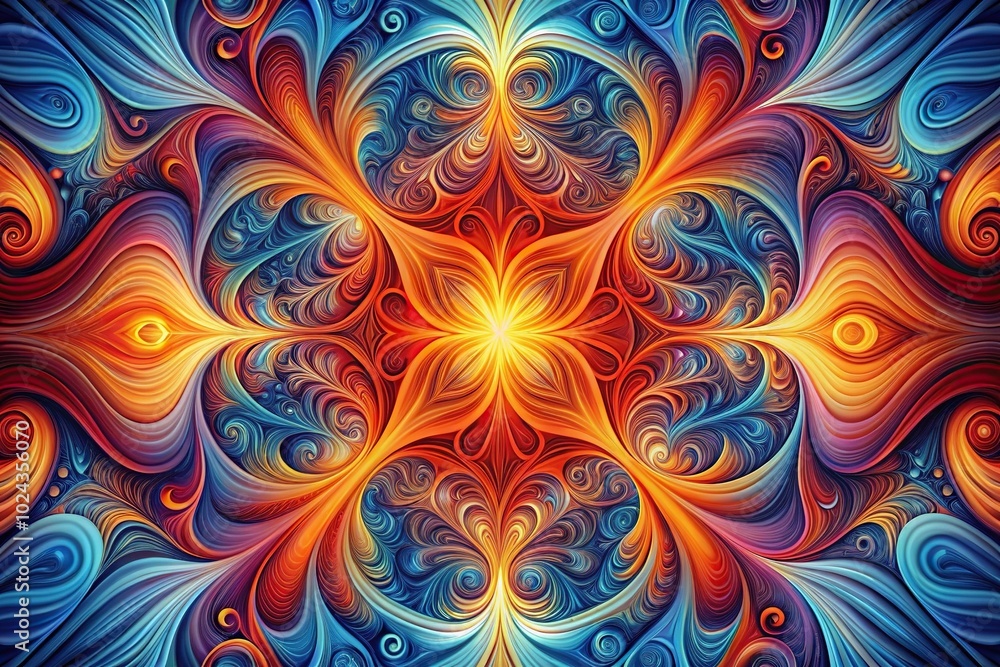 Symmetrical abstract backgrounds with topological distortions Symmetrical abstract backgrounds with topological distortions