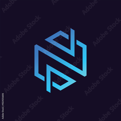 letter N logo design, Minimalist N initial based vector icon