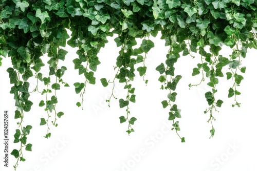 jungle vine hanging ivy plant bush isolated on white background