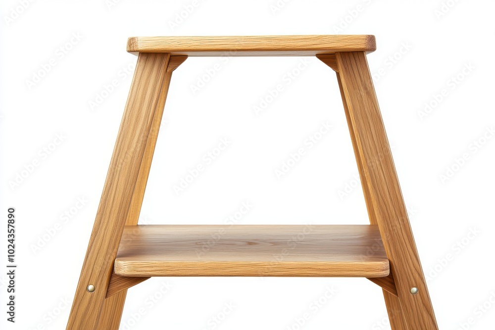 Ladder shelf isolate on white background, clipping path Ladder shelf isolate on white background, clipping path