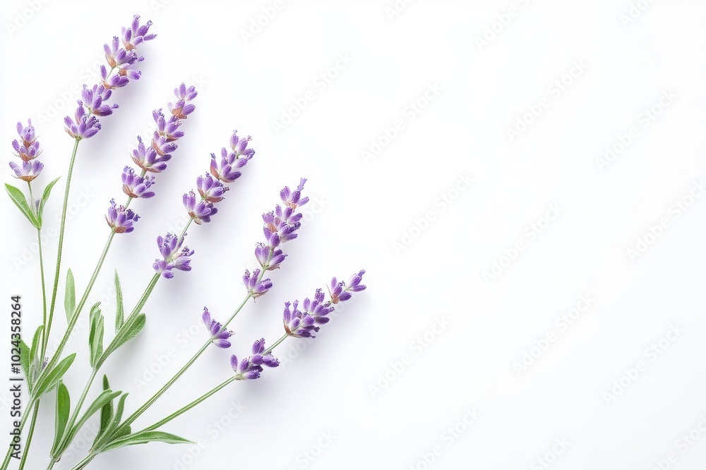 Naklejka premium Lavender flowers isolated on white background
