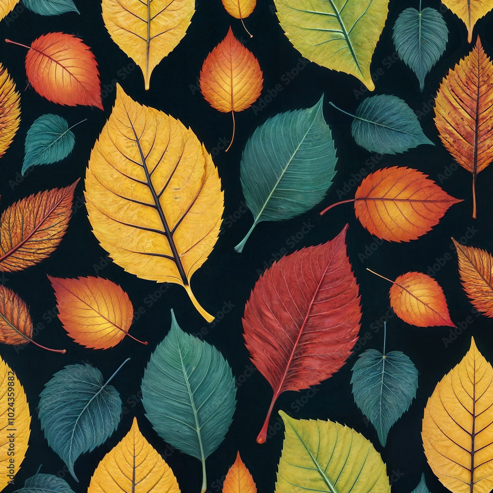 Obraz premium Autumn, Leaf, Pattern Design