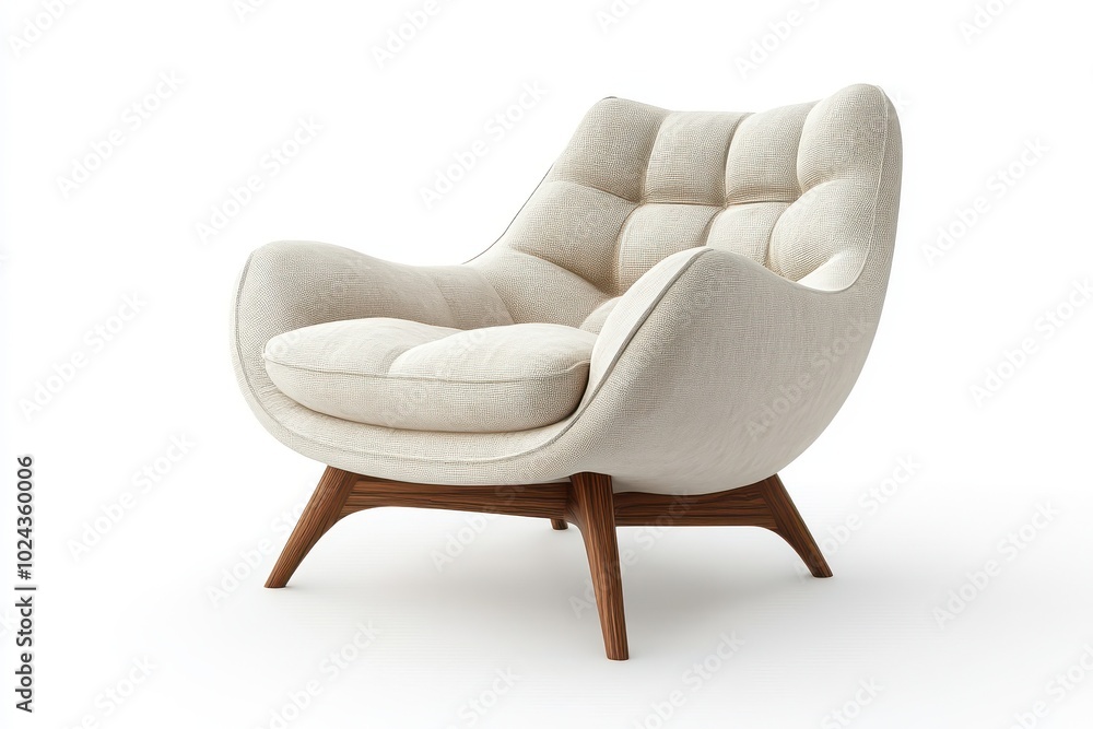 Naklejka premium Modern lounge armchair isolated on white background