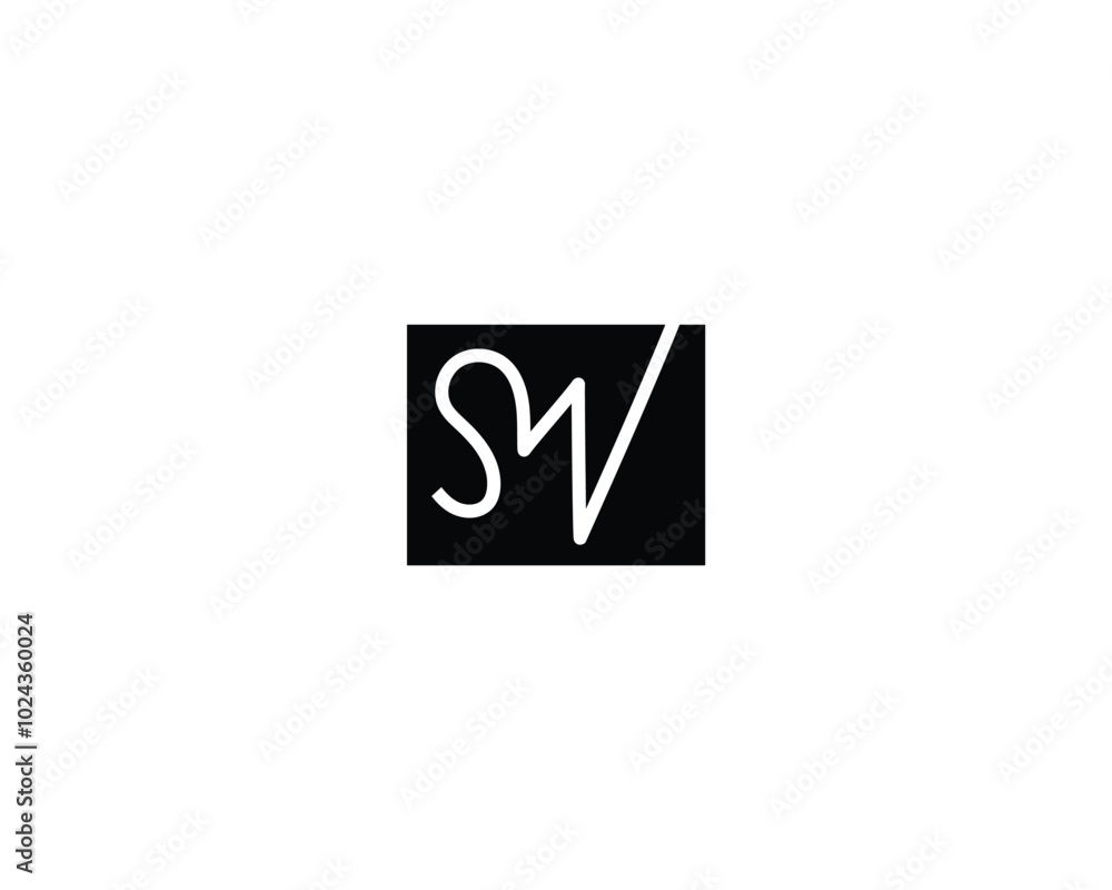 creative letter SW logo design template creative letter SW logo design template