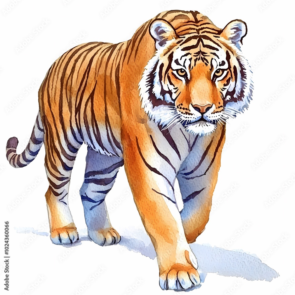 Fototapeta premium Majestic Tiger Prowling Through Jungle Landscape