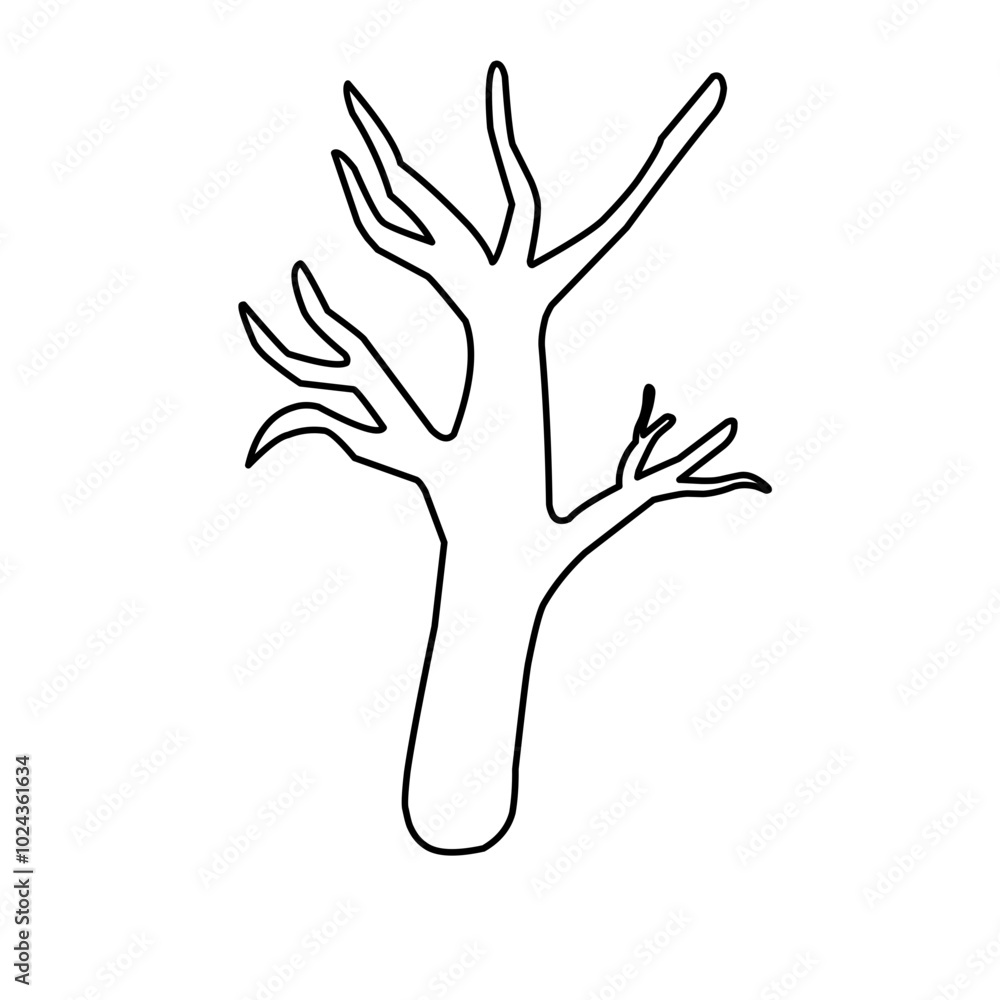 Dry Tree Trunk Outline Dry Tree Trunk Outline