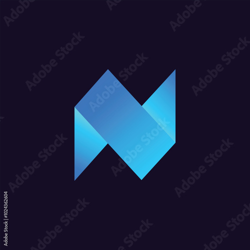 Creative logo design letter N