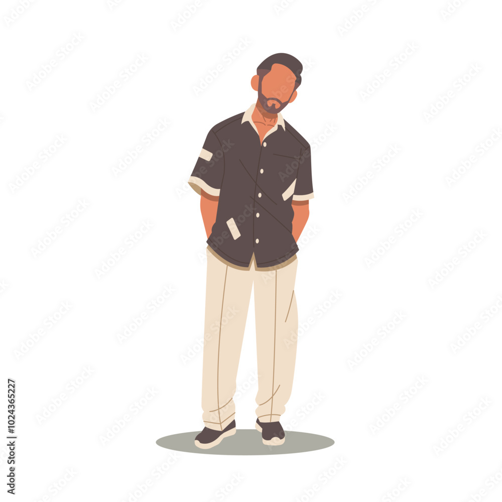Obraz premium handsome man in stylish outfits graphic design