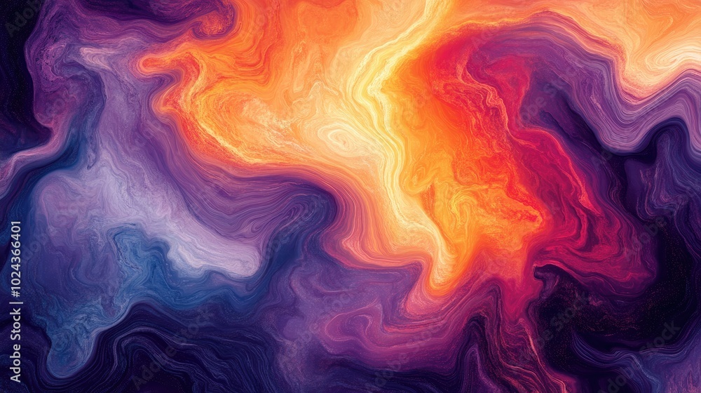 Fiery Sunset Abstract in Hues of Orange and Pink Fiery Sunset Abstract in Hues of Orange and Pink