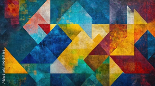 Abstract geometric art painting suitable for wall decor wallpaper posters murals carpets and various print formats