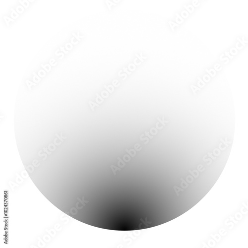 Shadow Black Circle fade up on transparent background