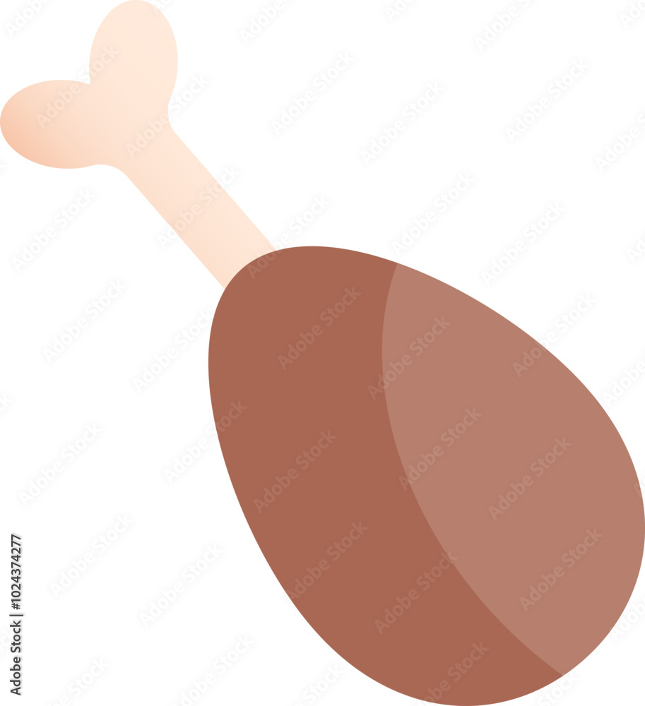 Illustration of a chicken drumstick symbolizing food and culinary themes. Illustration of a chicken drumstick symbolizing food and culinary themes.