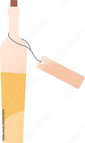 Illustration of a cooking oil bottle with a label, symbolizing purity and quality.