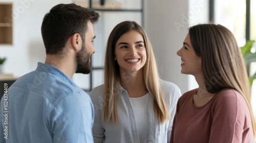 Group of Friends Talking and Smiling