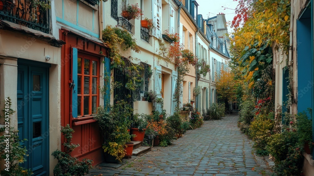 Fototapeta premium Charming Parisian Alleyway