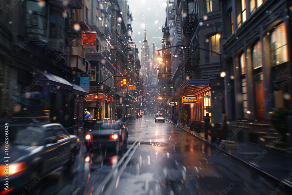 Obraz premium Epic VFX background, 3d style