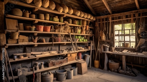 Rustic Workshop Interior